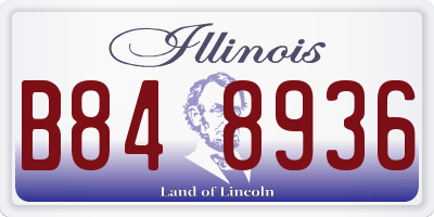 IL license plate B848936