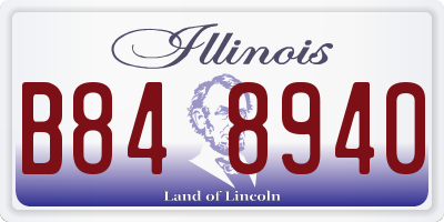 IL license plate B848940
