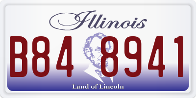 IL license plate B848941