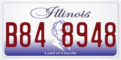 IL license plate B848948