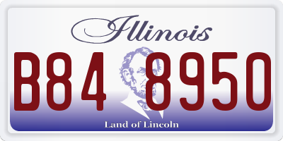 IL license plate B848950