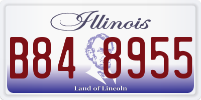 IL license plate B848955