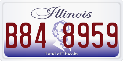 IL license plate B848959