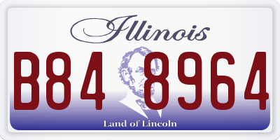 IL license plate B848964