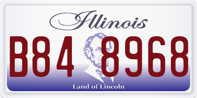 IL license plate B848968
