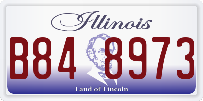 IL license plate B848973