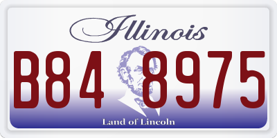 IL license plate B848975
