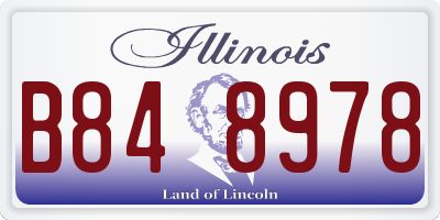 IL license plate B848978