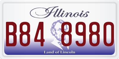 IL license plate B848980
