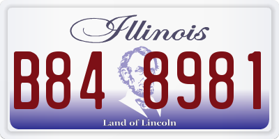 IL license plate B848981