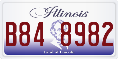 IL license plate B848982