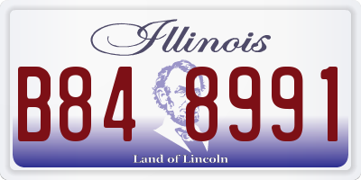 IL license plate B848991