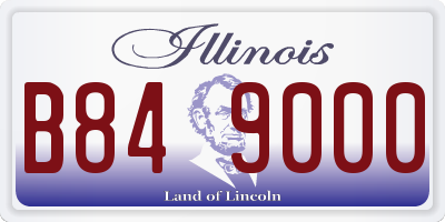 IL license plate B849000