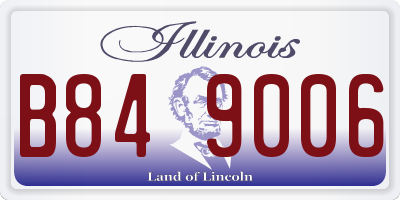 IL license plate B849006