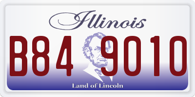 IL license plate B849010