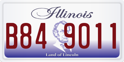 IL license plate B849011