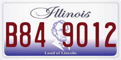 IL license plate B849012