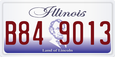 IL license plate B849013