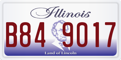 IL license plate B849017