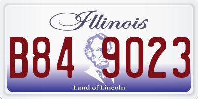IL license plate B849023
