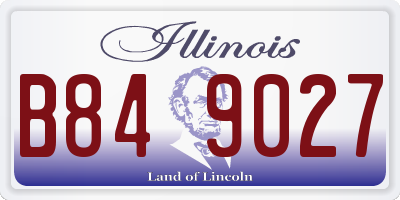 IL license plate B849027