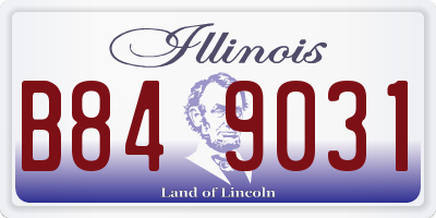 IL license plate B849031