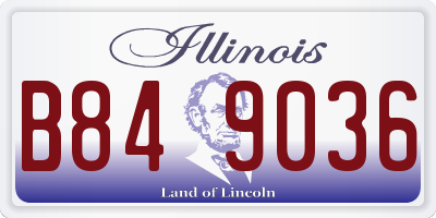 IL license plate B849036