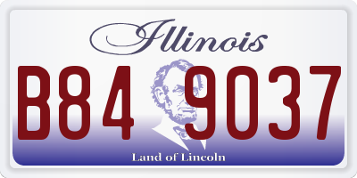 IL license plate B849037