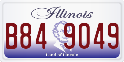 IL license plate B849049
