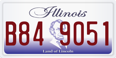 IL license plate B849051