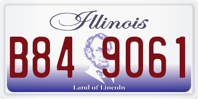 IL license plate B849061