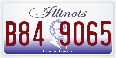IL license plate B849065