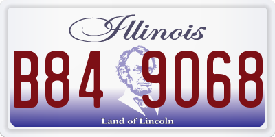 IL license plate B849068