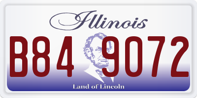 IL license plate B849072