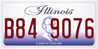 IL license plate B849076