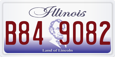 IL license plate B849082