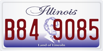 IL license plate B849085