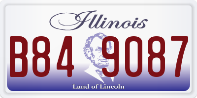 IL license plate B849087