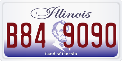 IL license plate B849090