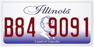 IL license plate B849091