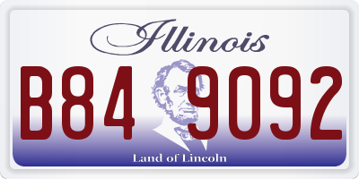 IL license plate B849092