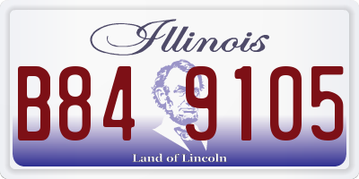 IL license plate B849105