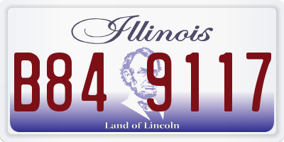 IL license plate B849117