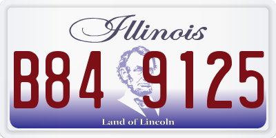 IL license plate B849125