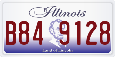 IL license plate B849128