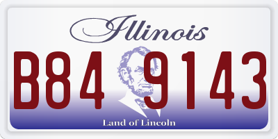 IL license plate B849143