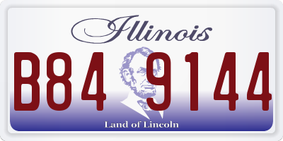 IL license plate B849144