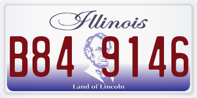 IL license plate B849146