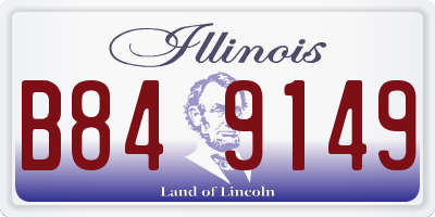 IL license plate B849149