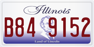IL license plate B849152